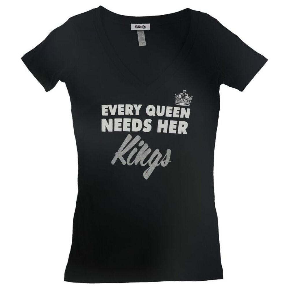 Rinky Womens Every Queen Needs Her Kings Graphic T-Shirt, NWT